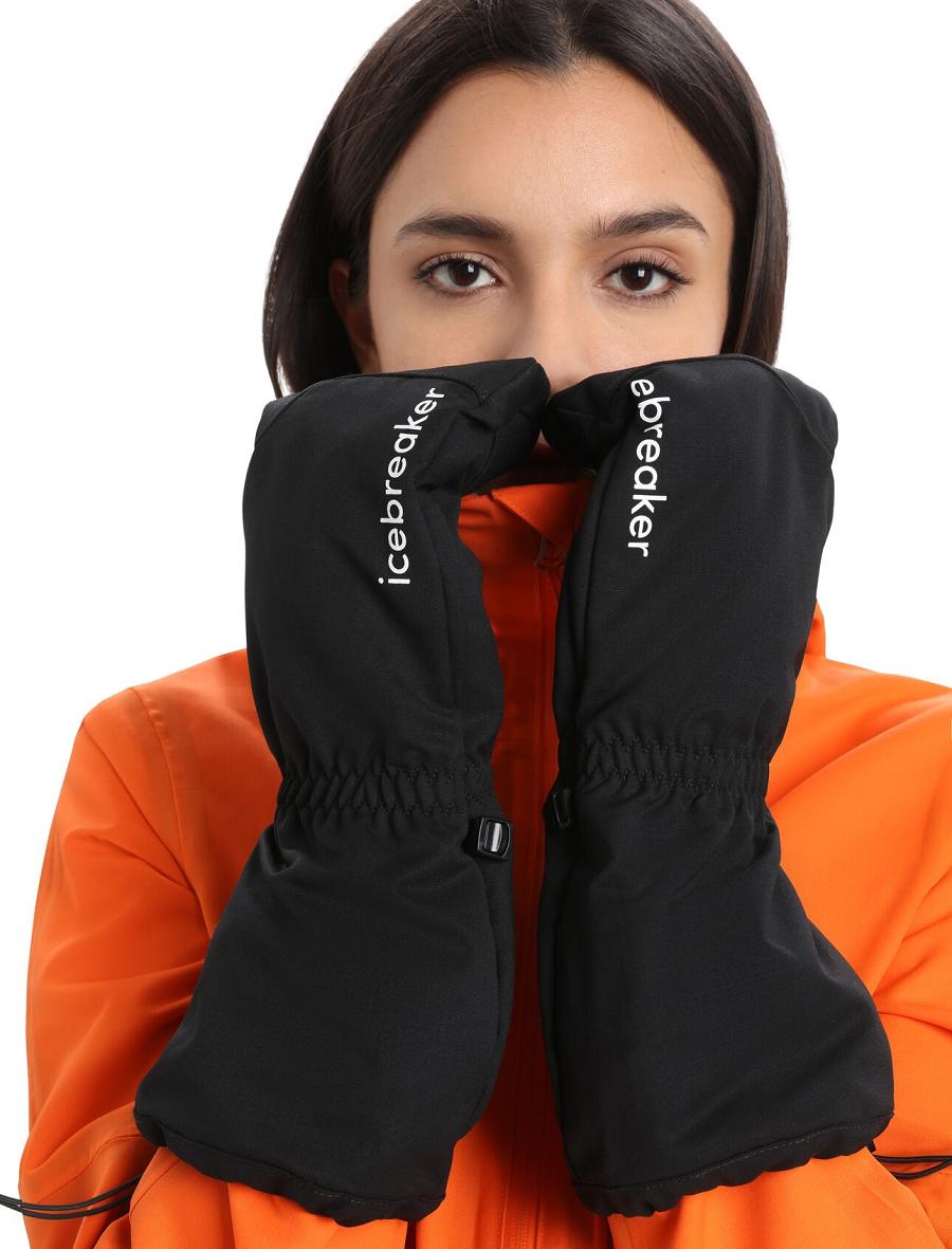 Icebreaker Unisex MerinoLoft™ Mittens Férfi Kesztyű Fekete | HU 1052RVDW